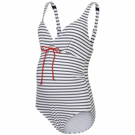 Mamalicious ZwangerschapsBadpak / PositieBadpak Josefine Stripy White