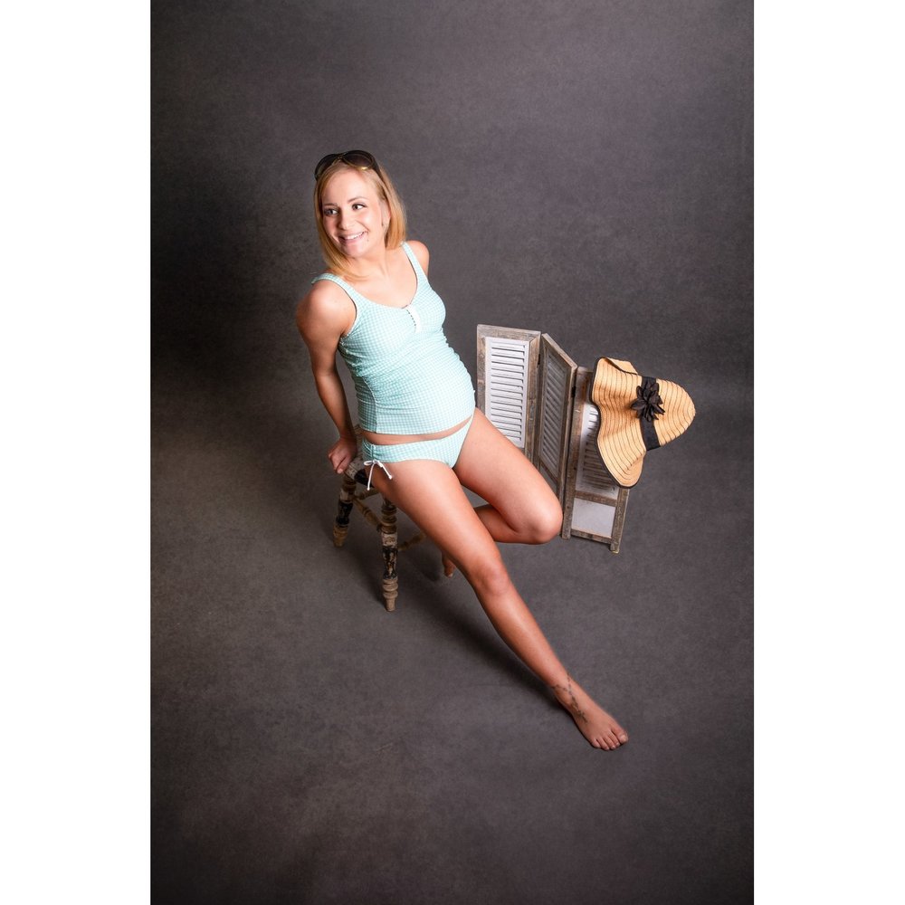 Petit Amour Zwangerschapstankini Ava Green Ruitje Petit Amour Zwangerschapstankini Ava Green Ruitje