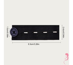 Op en Top Broek  Verlenger Zwart