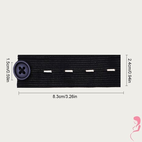 Op en Top Broek Verlengstuk / Verlenger Zwart Op en Top Broek Verlengstuk / Verlenger Zwart