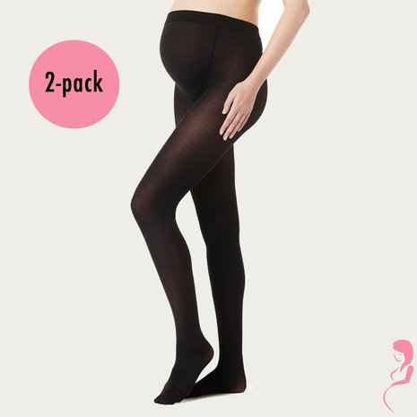 Noppies Zwangerschapspanty Positiepanty 2-Pack 50 Den Zwart Noppies Zwangerschapspanty Positiepanty 2-Pack 50 Den Zwart