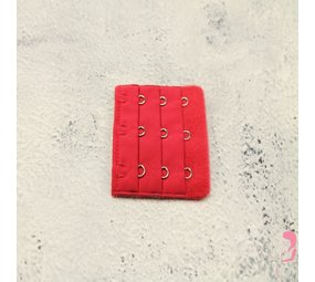 Op en Top Beha Verlenger 3 Haaks Mat Rood (per stuk)