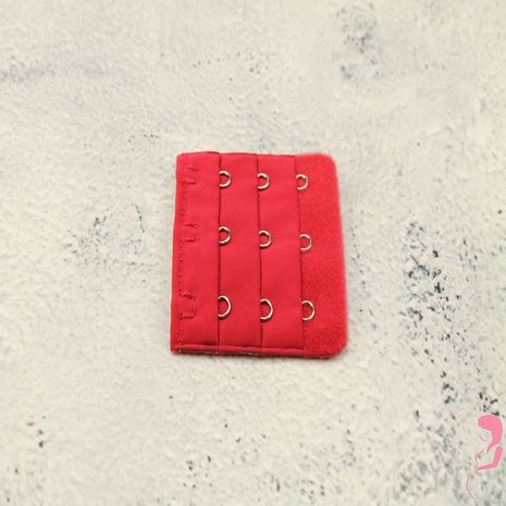 Op en Top BH Verlengstuk / Verlenger 3 Haaks Mat Rood (per stuk) Op en Top BH Verlengstuk / Verlenger 3 Haaks Mat Rood (per stuk)