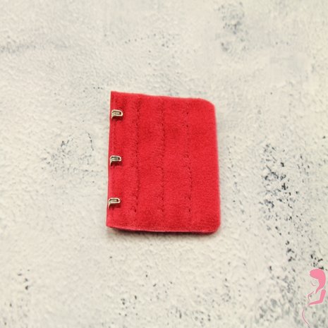 Op en Top BH Verlengstuk / Verlenger 3 Haaks Mat Rood (per stuk) Op en Top BH Verlengstuk / Verlenger 3 Haaks Mat Rood (per stuk)