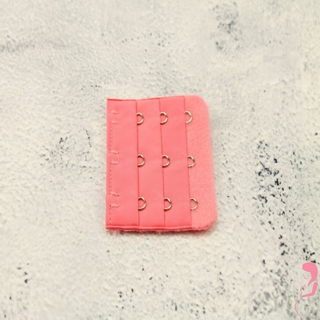 Op en Top BH Verlengstuk / Verlenger 3 Haaks Donker Baby Roze (per stuk)