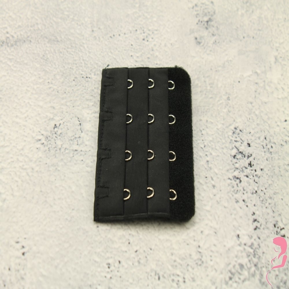 Op en Top BH Verlengstuk / Verlenger 4 Haaks Zwart (per stuk)