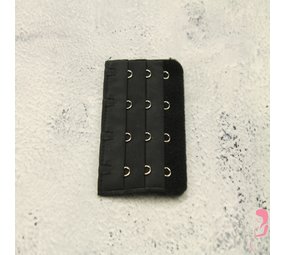 Op en Top Beha Verlenger 4 Haaks Zwart (per stuk)