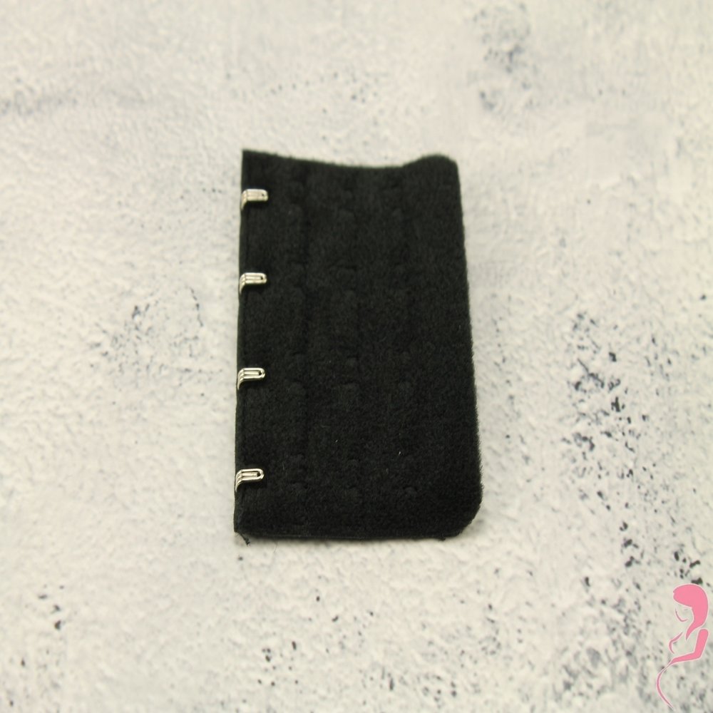 Op en Top BH Verlengstuk / Verlenger 4 Haaks Zwart (per stuk)