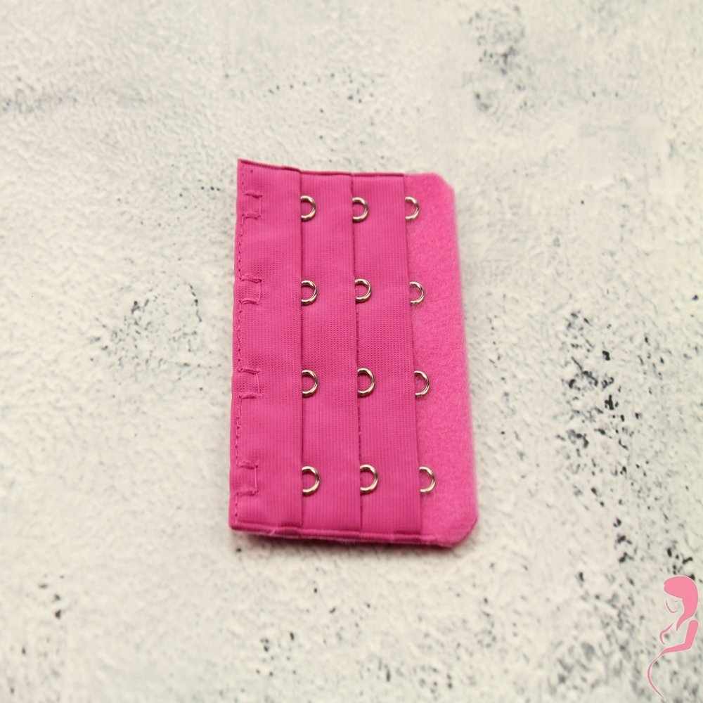 Op en Top BH Verlengstuk / Verlenger 4 Haaks Donker Roze (per stuk)