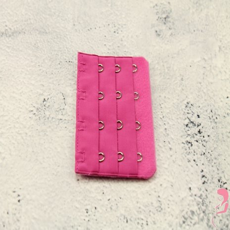 Op en Top BH Verlengstuk / Verlenger 4 Haaks Donker Roze (per stuk)
