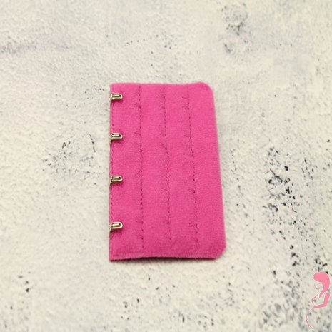 Op en Top BH Verlengstuk / Verlenger 4 Haaks Donker Roze (per stuk)