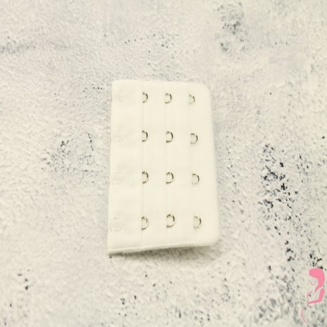 Op en Top BH Verlengstuk / Verlenger 4 Haaks Wit (per stuk)