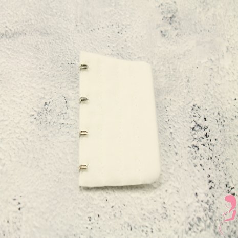 Op en Top BH Verlengstuk / Verlenger 4 Haaks Wit (per stuk)