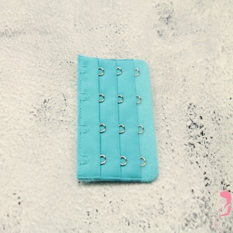 Op en Top BH Verlengstuk / Verlenger 4 Haaks Licht Blauw (per stuk)