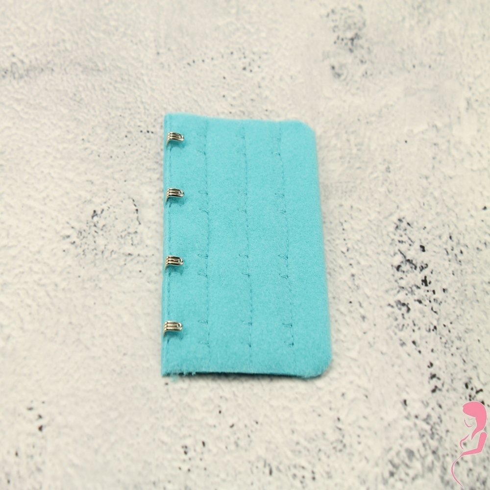 Op en Top BH Verlengstuk / Verlenger 4 Haaks Licht Blauw (per stuk)