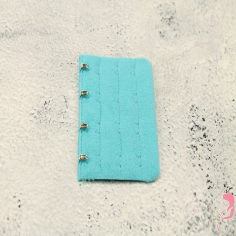 Op en Top BH Verlengstuk / Verlenger 4 Haaks Licht Blauw (per stuk)