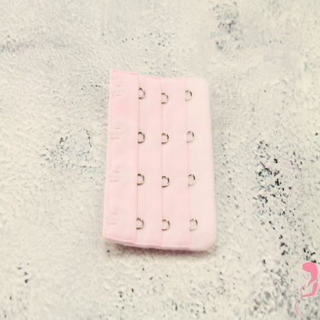 Op en Top BH Verlengstuk / Verlenger 4 Haaks Licht Roze (per stuk)