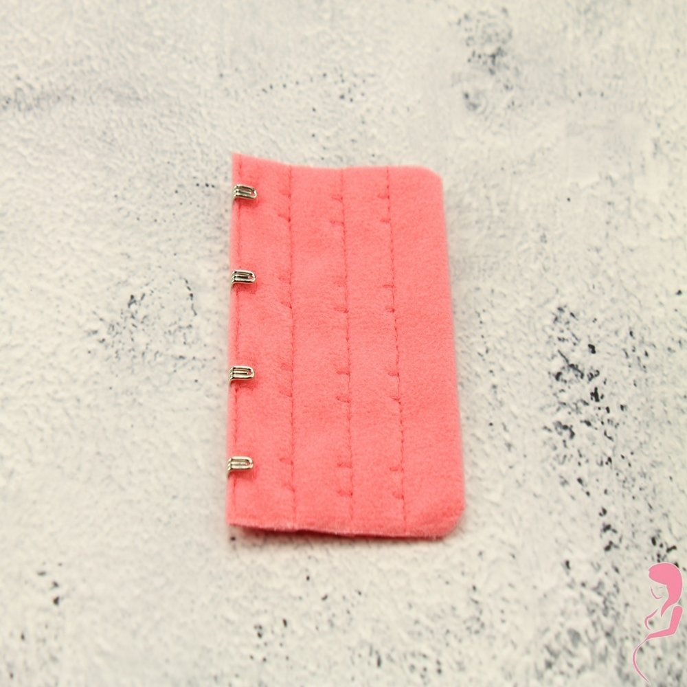 Op en Top BH Verlengstuk / Verlenger 4 Haaks Donker Baby Roze (per stuk)