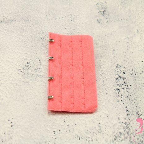 Op en Top BH Verlengstuk / Verlenger 4 Haaks Donker Baby Roze (per stuk)