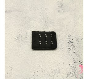 Op en Top Beha Verlenger 2 Haaks Zwart (per stuk)