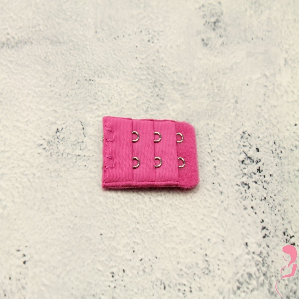 Op en Top BH Verlengstuk / Verlenger 2 Haaks Donker roze (per stuk)