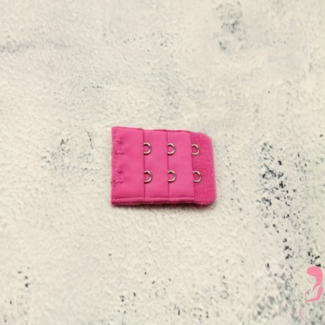 Op en Top BH Verlengstuk / Verlenger 2 Haaks Donker roze (per stuk)