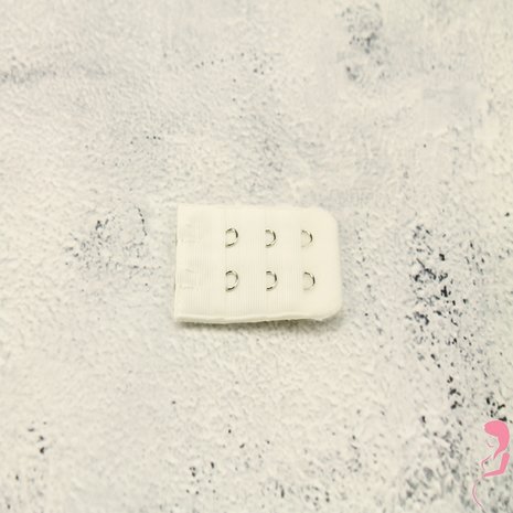 Op en Top BH Verlengstuk / Verlenger 2 Haaks Wit (per stuk)