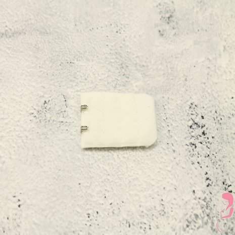 Op en Top BH Verlengstuk / Verlenger 2 Haaks Wit (per stuk)