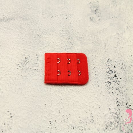 Op en Top BH Verlengstuk / Verlenger 2 Haaks Rood (per stuk)