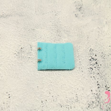Op en Top BH Verlengstuk / Verlenger 2 Haaks Donker Baby Blauw (per stuk)