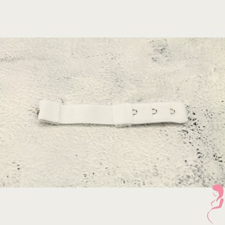 Op en Top Beha Verlenger 1 Haaks Wit met Elastiek (per stuk)