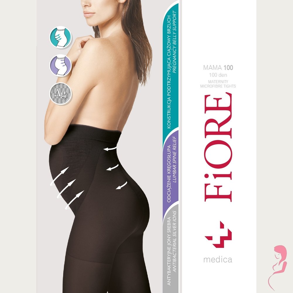Fiore Zwangerschapspanty Mama 100 den Zwart Fiore Zwangerschapspanty Mama 100 den Zwart