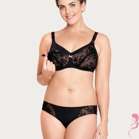 Anita Slip Black met kant
