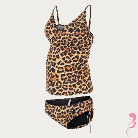 Mamalicious ZwangerschapsTankini / Positietankini Sheyla Wrap Leopard Mamalicious ZwangerschapsTankini / Positietankini Sheyla Wrap Leopard