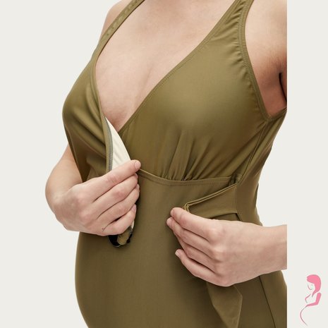 Mamalicious ZwangerschapsBadpak / PositieBadpak Mlnewamely Loden Groen