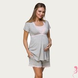 Lupoline VoedingsPyjama gemêleerd grijs