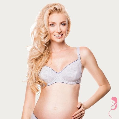 BB (Benefit) Sport Zwangerschapsbh / Voedingsbh Mama Active Grijs / Blauw BB (Benefit) Sport Zwangerschapsbh / Voedingsbh Mama Active Grijs / Blauw
