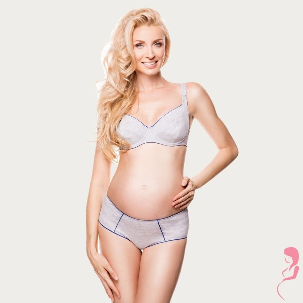 BB (Benefit) Sport Zwangerschapsbh / Voedingsbh Mama Active Grijs / Blauw BB (Benefit) Sport Zwangerschapsbh / Voedingsbh Mama Active Grijs / Blauw