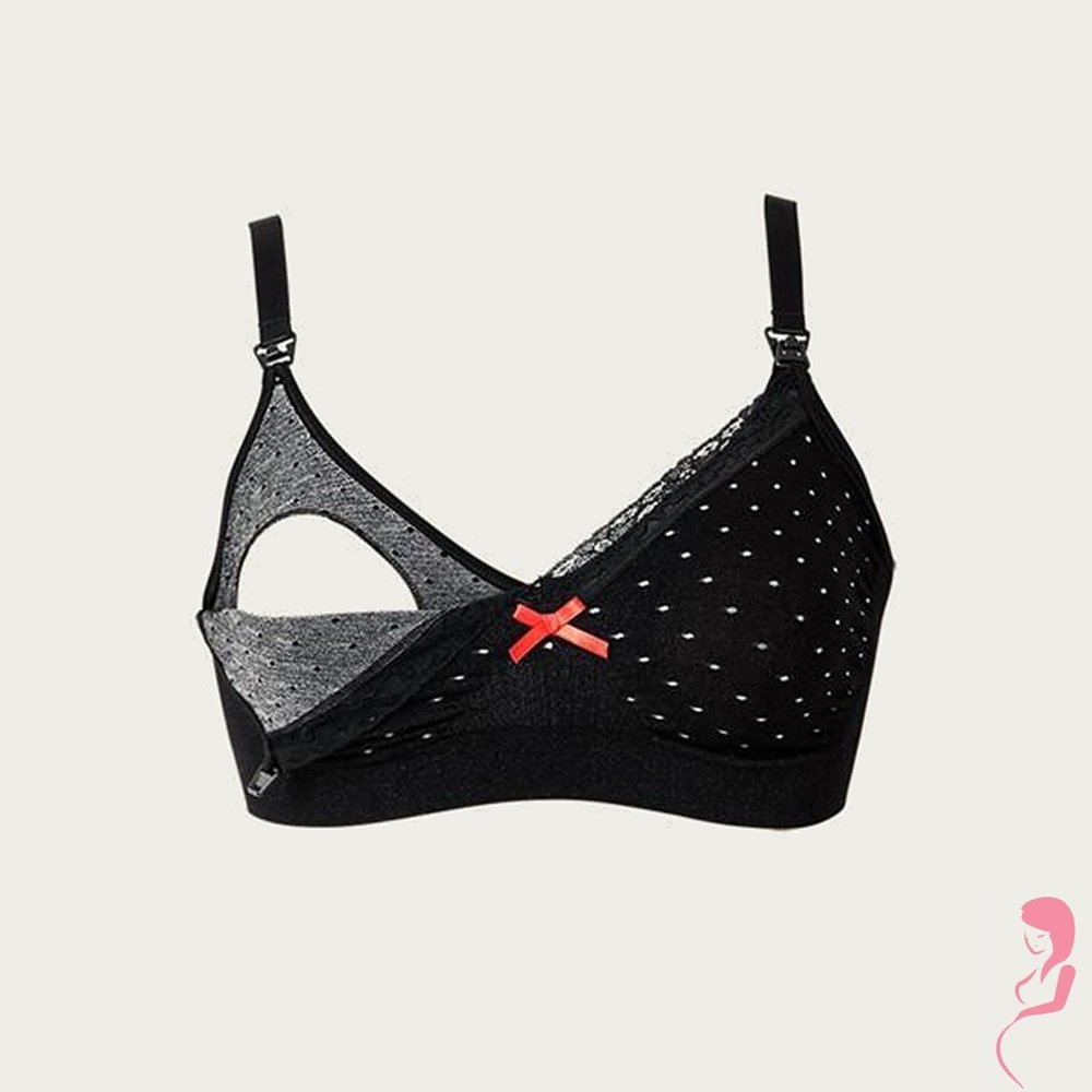 Boob Zwangerschapsbh / Voedingsbh Fat food Dot Black Boob Zwangerschapsbh / Voedingsbh Fat food Dot Black