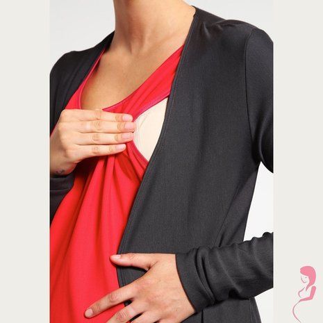 PomKin Zwangerschapsjurk Positiejurk Albane red PomKin Zwangerschapsjurk Positiejurk Albane red