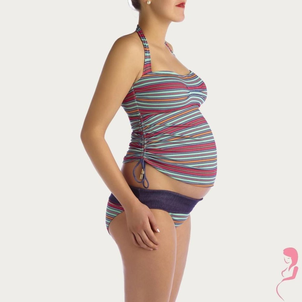 Pez D'or ZwangerschapsTankini / PositieTankini Collored Stripe