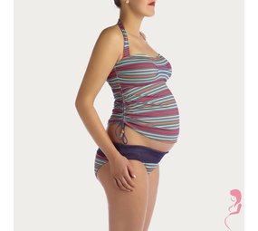 Pez D'or ZwangerschapsTankini Collored Stripe
