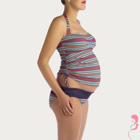 Pez D'or ZwangerschapsTankini / PositieTankini Collored Stripe
