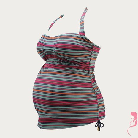 Pez D'or ZwangerschapsTankini / PositieTankini Collored Stripe