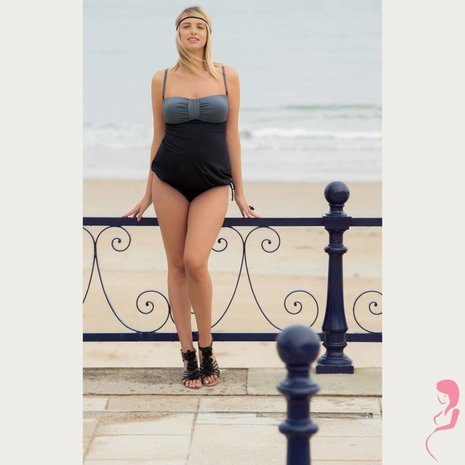 Cache Coeur ZwangerschapsTankini / PositieTankini Eden Black