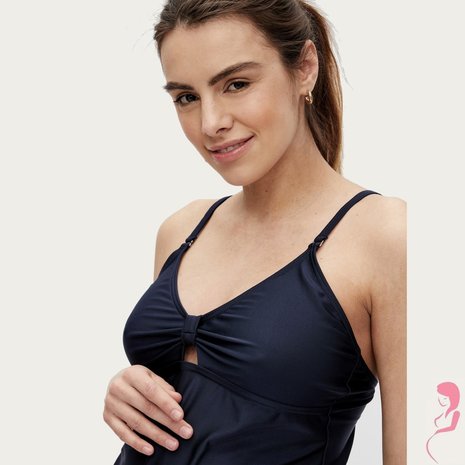 Mamalicious ZwangerschapsTankini / Positietankini Frida Navy