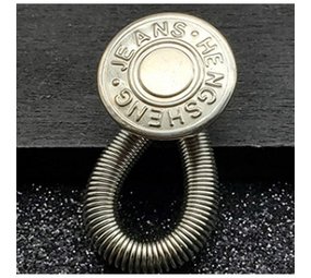 Op en Top Broek  Verlenger Zilver  Veer met zilveren knoop Jeans Hengsheng Op en Top Broek  Verlenger Zilver  Veer met zilveren knoop Jeans Hengsheng