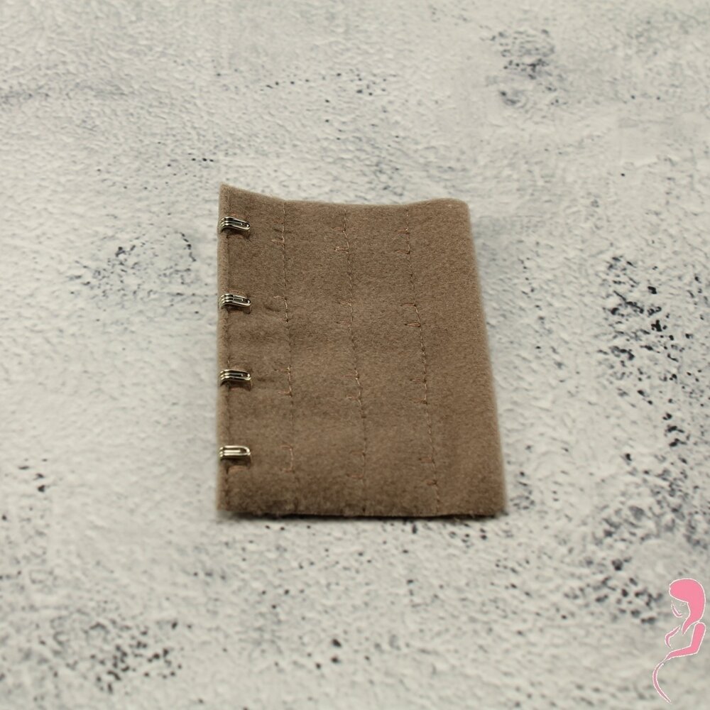 Op en Top BH Verlengstuk / Verlenger 4 Haaks Donker Bruin (per stuk)