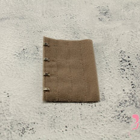 Op en Top BH Verlengstuk / Verlenger 4 Haaks Donker Bruin (per stuk)