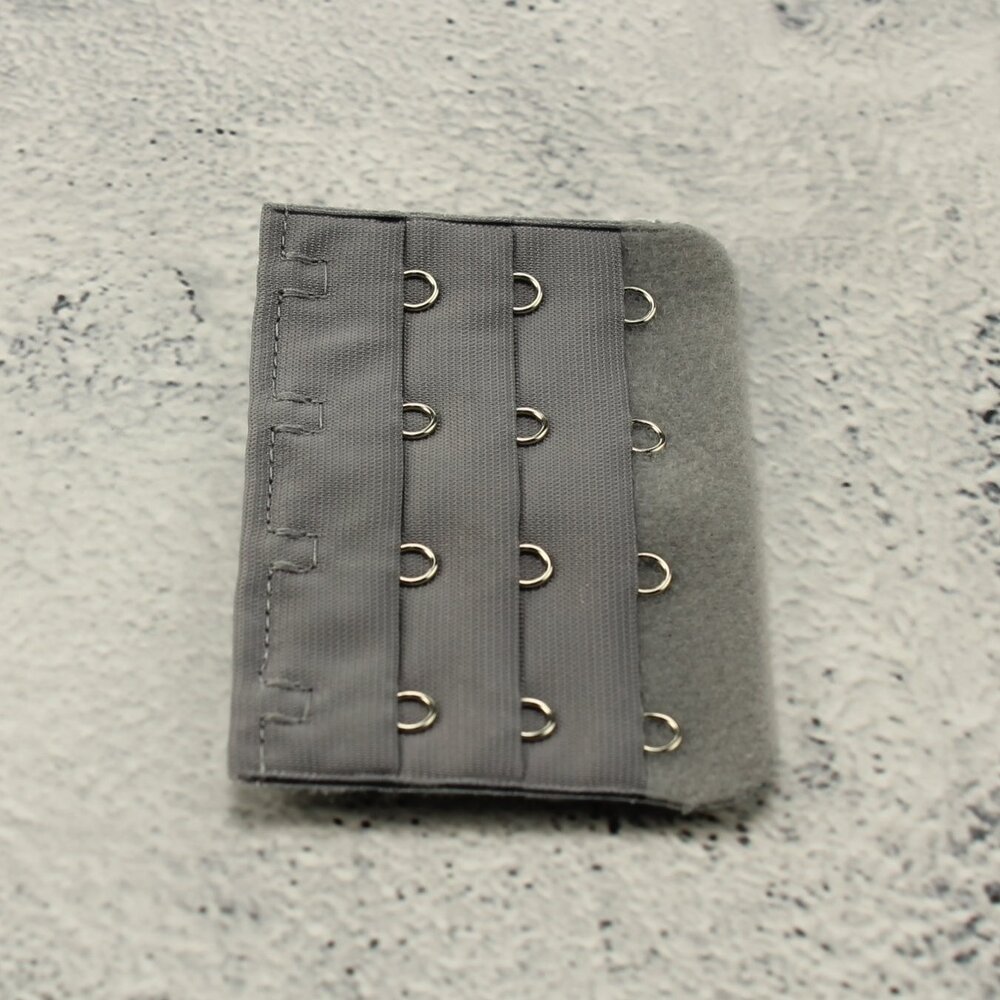 Op en Top BH Verlengstuk / Verlenger 4 Haaks Donker Grijs (per stuk)